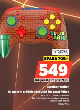 Power Spelkontroller 10 meters trådlös räckvidd för total frihet erbjuda