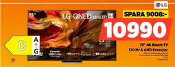 Power Lg 75" 4k smart tv 120 hz & amd freesync erbjuda