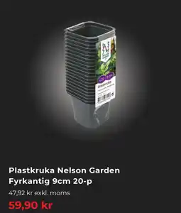 Granngården Plastkruka Nelson Garden Fyrkantig 9cm 20-p erbjuda