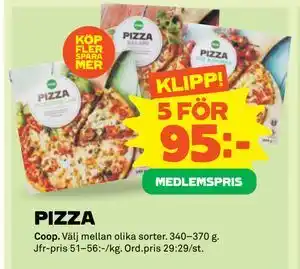 Stora Coop PIZZA, Medlemspris erbjuda