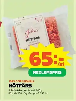 Stora Coop NÖTFÄRS, Medlemspris erbjuda