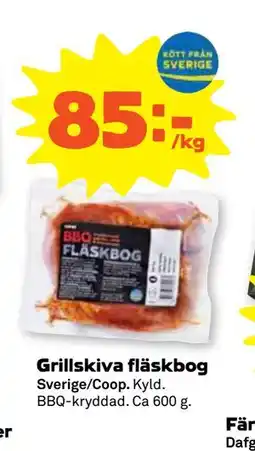 Stora Coop Grillskiva fläskbog erbjuda