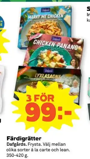 Stora Coop Färdigrätter erbjuda