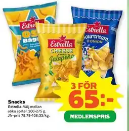 Stora Coop Snacks, Medlemspris erbjuda