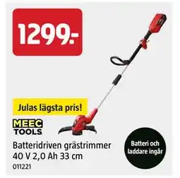 Jula Batteridriven grästrimmer 40 V 2,0 Ah 33 cm erbjuda
