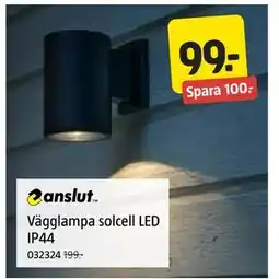 Jula Vägglampa solcell LED IP44 erbjuda