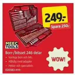 Jula Borr-/bitsset 246 delar erbjuda