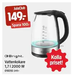 Jula Vattenkokare 1,7 l 2000 W, Medlemspris erbjuda