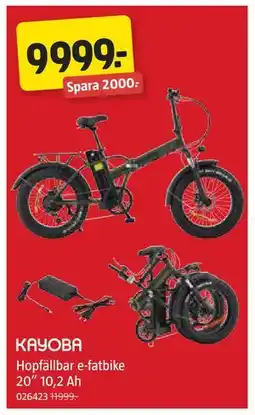 Jula Hopfällbar e-fatbike 20” 10,2 Ah erbjuda