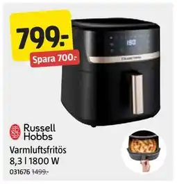 Jula Varmluftsfritös 8,3 l 1800 W erbjuda