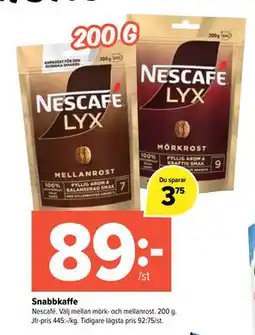 Coop Extra Snabbkaffe erbjuda