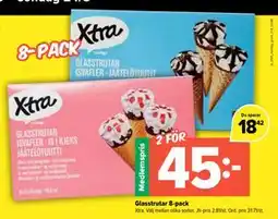 Coop Extra Glasstrutar 8-pack, Medlemspris erbjuda