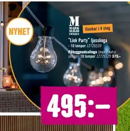 Hornbach "Link Party" ljusslinga erbjuda