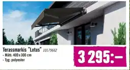 Hornbach Terassmarkis "Lotus" erbjuda