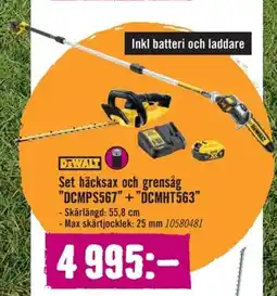 Hornbach Set häcksax och grensåg "DCMPS567"+"DCMHT563" erbjuda