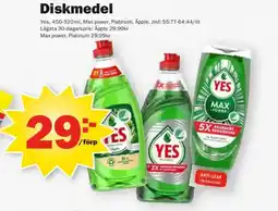 Pekås YES Diskmedel erbjuda