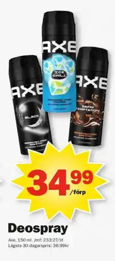 Pekås AXE Deospray erbjuda