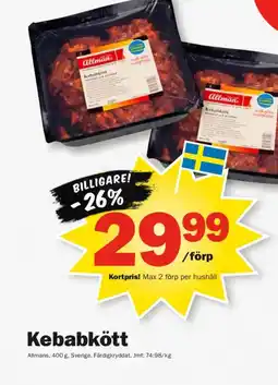 Pekås ALLMANS Kebabkött erbjuda
