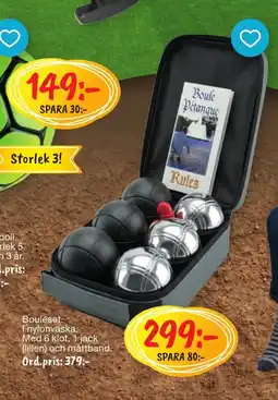 Leklust Bouleset erbjuda