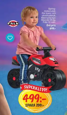 Leklust Spring- motorcykel erbjuda