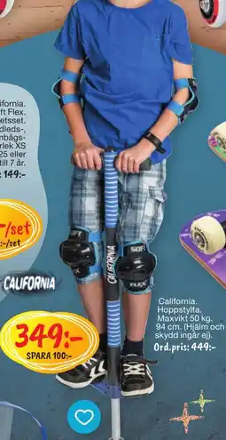 Leklust California. Hoppstylta erbjuda