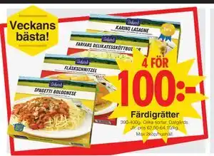 Matöppet Färdigrätter erbjuda
