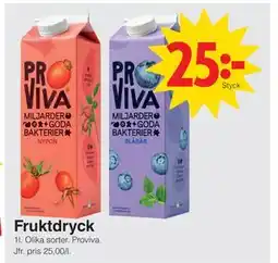 Matöppet Fruktdryck erbjuda