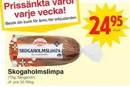 Matöppet Skogaholmslimpa erbjuda