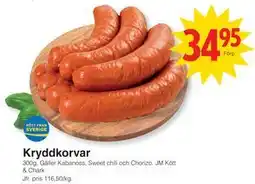 Matöppet Kryddkorvar erbjuda
