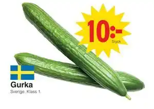 Matöppet Gurka erbjuda