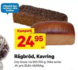 City Gross Rågbröd, Kavring erbjuda