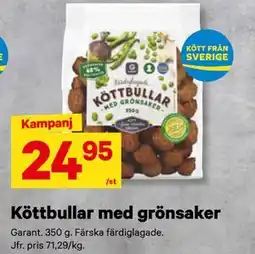 City Gross Köttbullar med grönsaker erbjuda