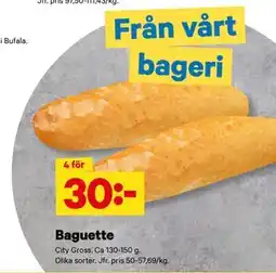 City Gross Baguette erbjuda