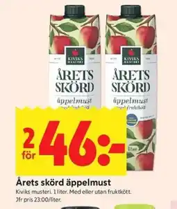 ICA Kvantum Kiviks musteri Årets skörd äppelmust erbjuda