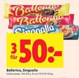 ICA Kvantum Göteborgskex. Ballerina, Singoalla erbjuda