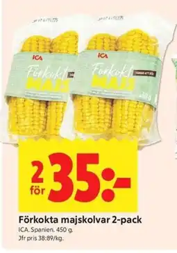 ICA Kvantum ICA Förkokta majskolvar 2-pack erbjuda