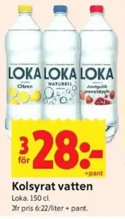 ICA Kvantum Loka Kolsyrat vatten erbjuda