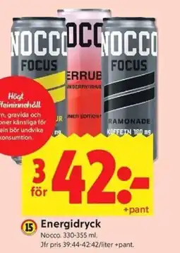 ICA Kvantum Nocco Energidryck erbjuda