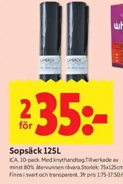 ICA Kvantum ICA. Sopsäck erbjuda