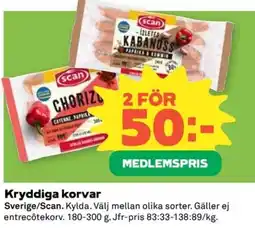 Coop Scan Kryddiga korvar erbjuda