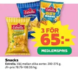 Coop Estrella Snacks erbjuda