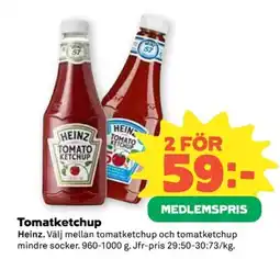 Coop Heinz Tomatketchup erbjuda