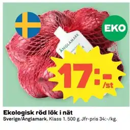 Coop Änglamark Ekologisk röd lök i nät erbjuda