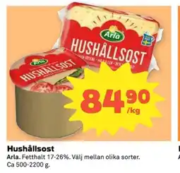 Coop Arla Hushållsost erbjuda