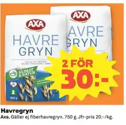 Coop Axa Havregryn erbjuda
