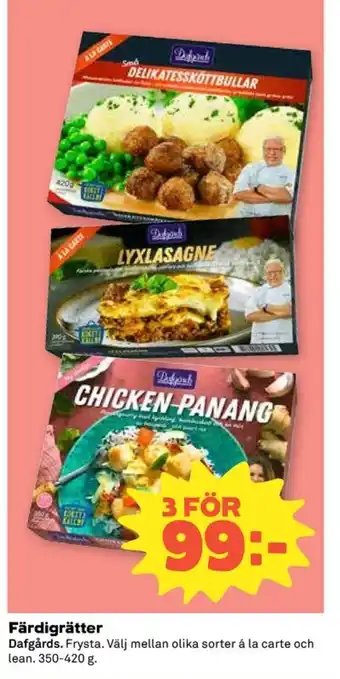 Coop Dafgårds Färdigrätter erbjuda