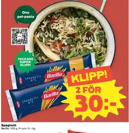 Coop Barilla Spaghetti erbjuda