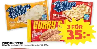 Coop Billys/Gorbys Pan Pizza/Piroger erbjuda