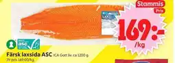 ICA Supermarket Färsk laxsida ASC erbjuda
