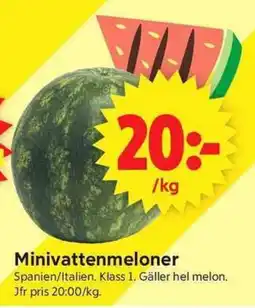 ICA Supermarket Minivattenmeloner erbjuda
